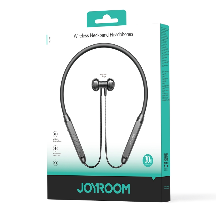 JOYROOM JR-D8 Neckband Wireless Bluetooth Sports Outdoor Earphone(Black) - 1