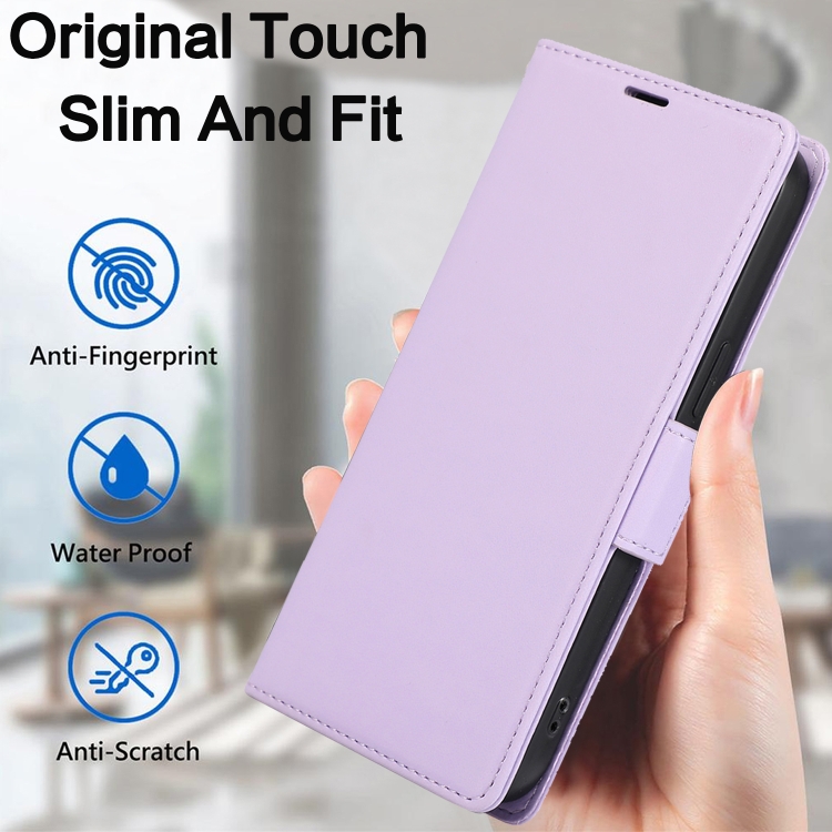 For iPhone 12 Pro Max Side Buckle RFID Anti-theft Leather Phone Case(Light Purple) For iPhone 12 Pro Max Side Buckle RFID Anti-theft Leather Phone Case(Light Purple)