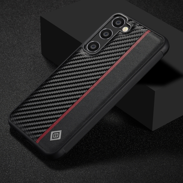 For Samsung Galaxy S25 5G LC.IMEEKE 3 in 1 Carbon Fiber Texture Shockproof Phone Case(Black)