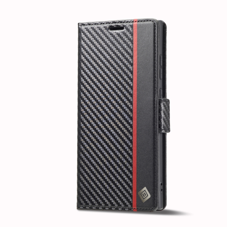 For Samsung Galaxy S25 Ultra 5G LC.IMEEKE Carbon Fiber Leather Phone Case(Vertical Black) For Samsung Galaxy S25 Ultra 5G LC.IMEEKE Carbon Fiber Leather Phone Case(Vertical Black)
