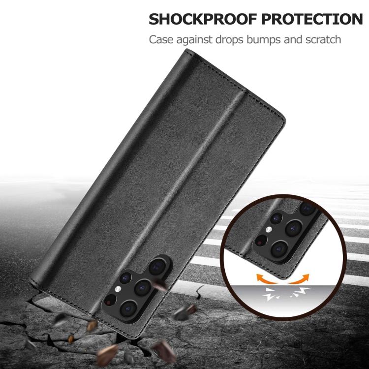 For Samsung Galaxy S26 Ultra 5G LC.IMEEKE Calf Texture Leather Phone Case(Black)