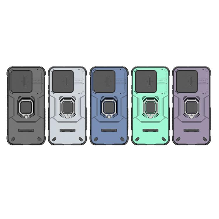 For Redmi Note 17 4G Global 169.7mm Sliding Camshield TPU + PC Shockproof Phone Case with Holder(Black)