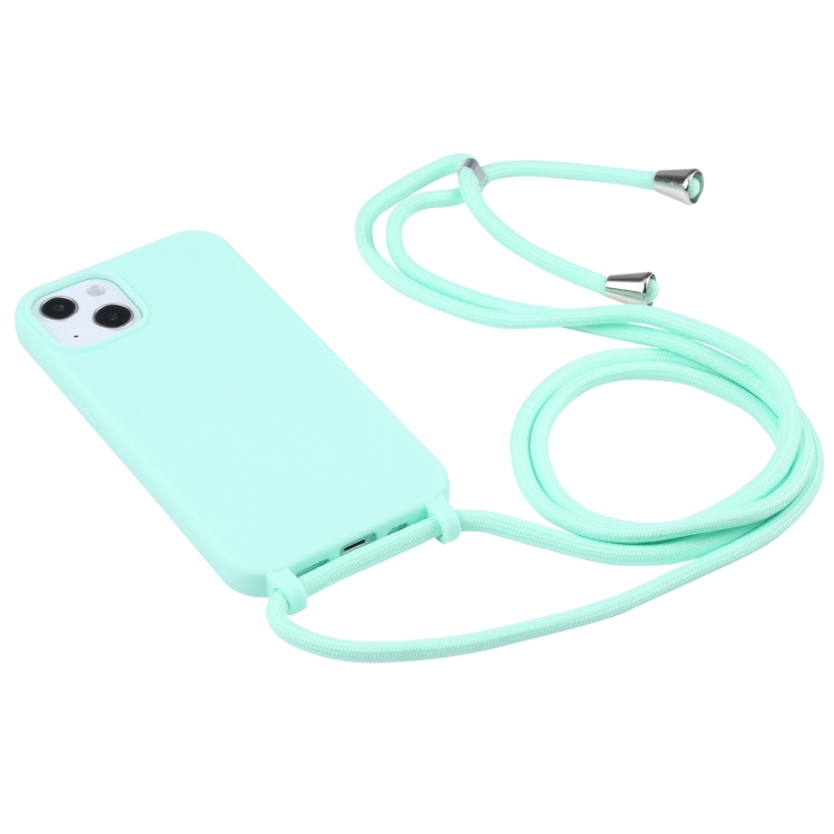 For iPhone 16 Pro Candy Colors TPU Protective Phone Case with Lanyard (Mint Green) For iPhone 16 Pro Candy Colors TPU Protective Phone Case with Lanyard (Mint Green)