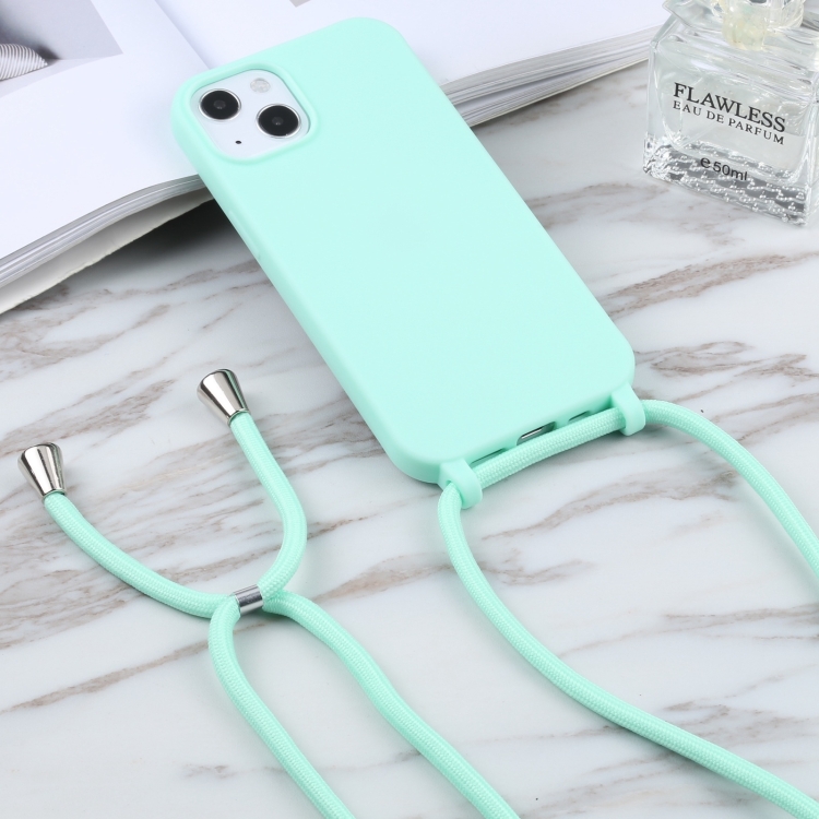 For iPhone 16 Pro Candy Colors TPU Protective Phone Case with Lanyard (Mint Green) For iPhone 16 Pro Candy Colors TPU Protective Phone Case with Lanyard (Mint Green)