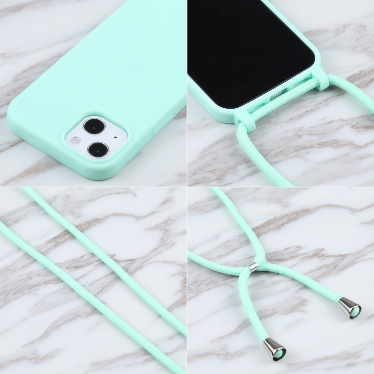 For iPhone 16 Pro Candy Colors TPU Protective Phone Case with Lanyard (Mint Green) For iPhone 16 Pro Candy Colors TPU Protective Phone Case with Lanyard (Mint Green)