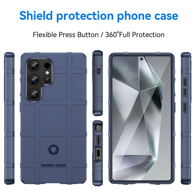 For Samsung Galaxy S25 Ultra 5G Full Coverage Shockproof TPU Phone Case(Blue) For Samsung Galaxy S25 Ultra 5G Full Coverage Shockproof TPU Phone Case(Blue)