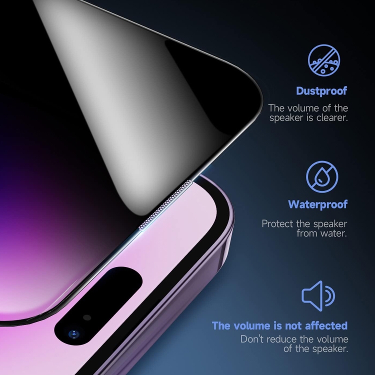 For iPhone 14 Pro Max LK Easy Install Privacy Tempered Glass Film(Black) For iPhone 14 Pro Max LK Easy Install Privacy Tempered Glass Film(Black)