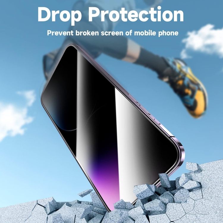 For iPhone 14 Pro Max LK Easy Install Privacy Tempered Glass Film(Black) For iPhone 14 Pro Max LK Easy Install Privacy Tempered Glass Film(Black)