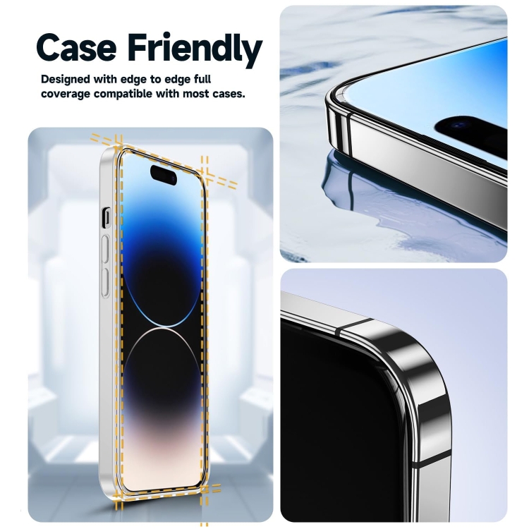 For iPhone 14 Pro Max LK Easy Install HD Tempered Glass Film(Black) For iPhone 14 Pro Max LK Easy Install HD Tempered Glass Film(Black)