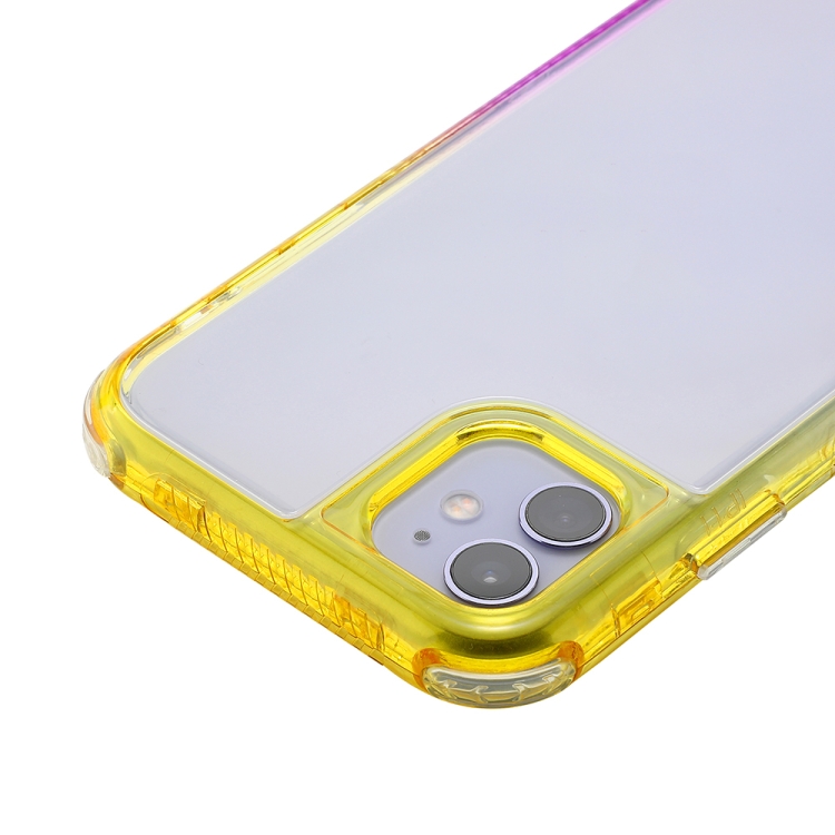For iPhone 12 / 12 Pro 3 In 1 Dreamland PC + TPU Two-color Border Protective Case(Yellow Purple) For iPhone 12 / 12 Pro 3 In 1 Dreamland PC + TPU Two-color Border Protective Case(Yellow Purple)