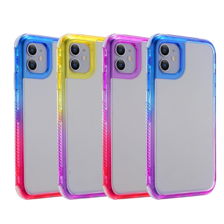 For iPhone 12 / 12 Pro 3 In 1 Dreamland PC + TPU Two-color Border Protective Case(Yellow Purple) For iPhone 12 / 12 Pro 3 In 1 Dreamland PC + TPU Two-color Border Protective Case(Yellow Purple)