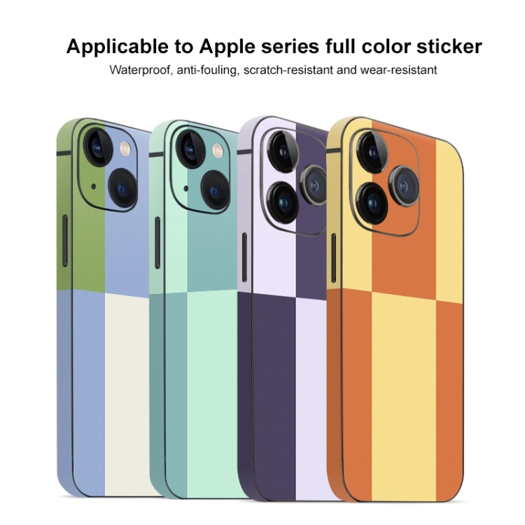 For iPhone 15 Pro Max Color Matching All-inclusive PET Phone Decal Adhesive Sticker(Blue White) For iPhone 15 Pro Max Color Matching All-inclusive PET Phone Decal Adhesive Sticker(Blue White)