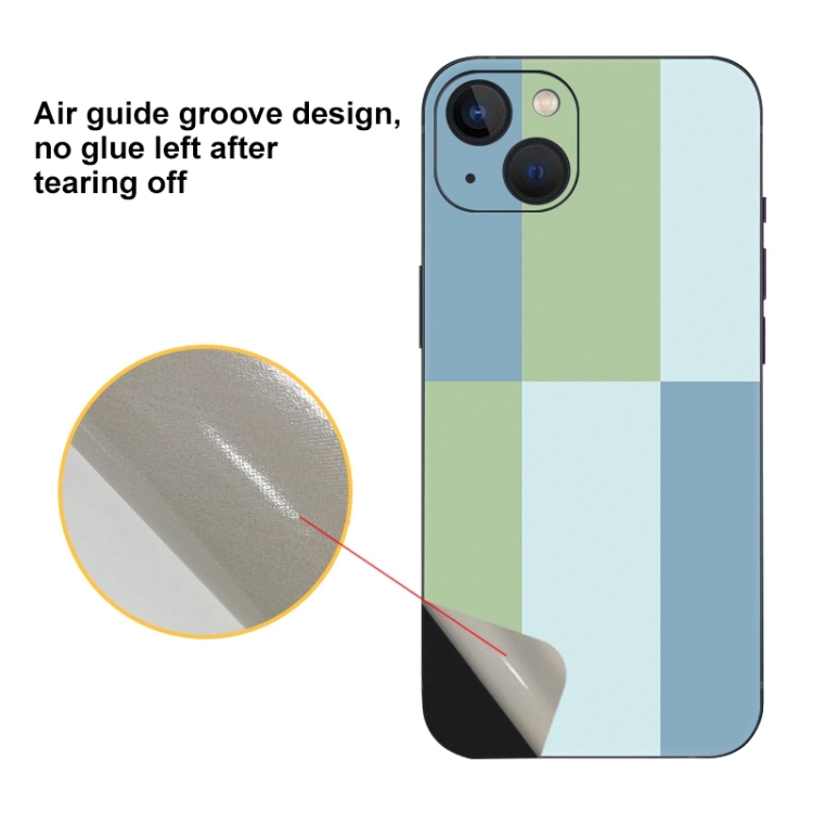 For iPhone 15 Pro Max Color Matching All-inclusive PET Phone Decal Adhesive Sticker(Blue White) For iPhone 15 Pro Max Color Matching All-inclusive PET Phone Decal Adhesive Sticker(Blue White)