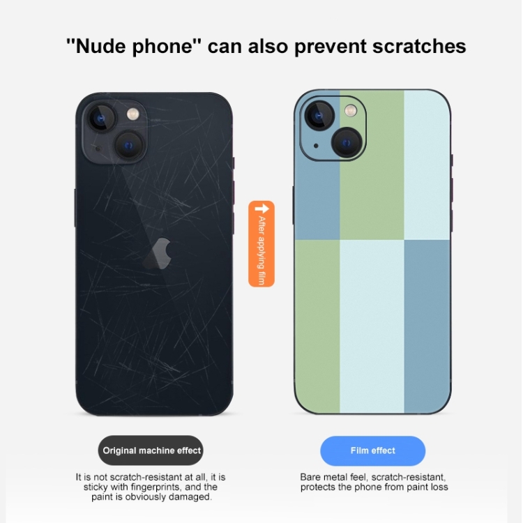 For iPhone 15 Pro Max Color Matching All-inclusive PET Phone Decal Adhesive Sticker(Blue White) For iPhone 15 Pro Max Color Matching All-inclusive PET Phone Decal Adhesive Sticker(Blue White)