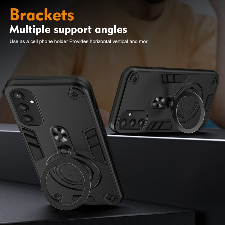 For Samsung Galaxy S24 5G Metal Ring 360 Degree Rotating Holder PC Hybrid TPU Phone Case(Black) For Samsung Galaxy S24 5G Metal Ring 360 Degree Rotating Holder PC Hybrid TPU Phone Case(Black)