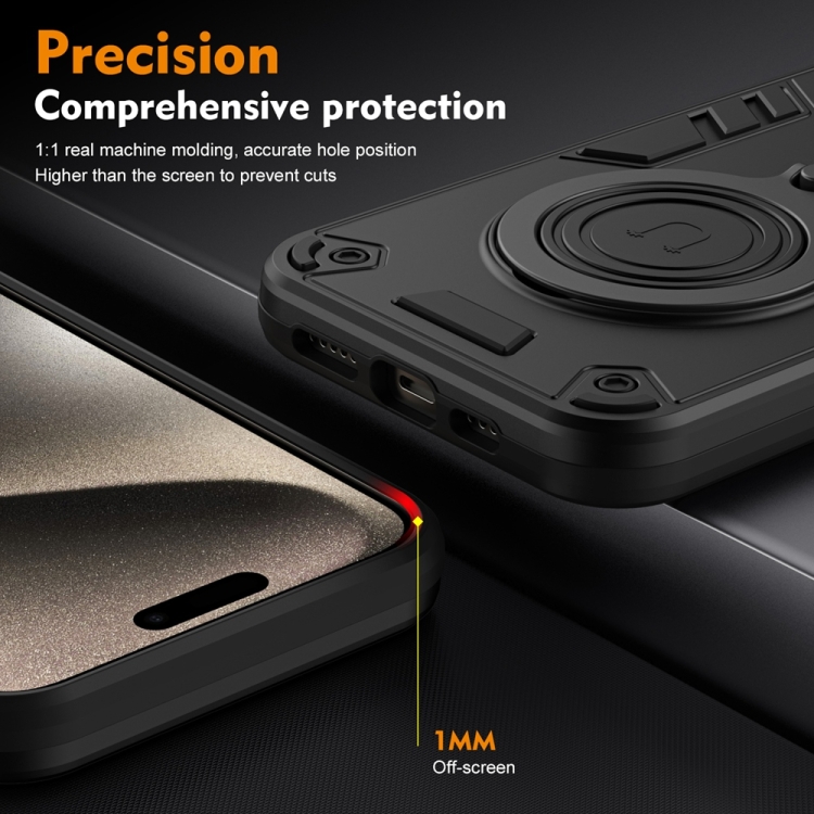 For Samsung Galaxy S25 5G Metal Ring 360 Degree Rotating Holder PC Hybrid TPU Phone Case(Black) For Samsung Galaxy S25 5G Metal Ring 360 Degree Rotating Holder PC Hybrid TPU Phone Case(Black)