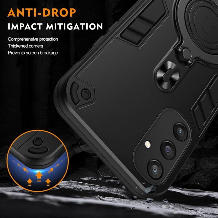 For Samsung Galaxy S25 5G Metal Ring 360 Degree Rotating Holder PC Hybrid TPU Phone Case(Black) For Samsung Galaxy S25 5G Metal Ring 360 Degree Rotating Holder PC Hybrid TPU Phone Case(Black)