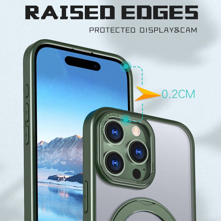 For iPhone 16 Pro Wing Series MagSafe Magnetic Ring Holder Phone Case(Green) For iPhone 16 Pro Wing Series MagSafe Magnetic Ring Holder Phone Case(Green)