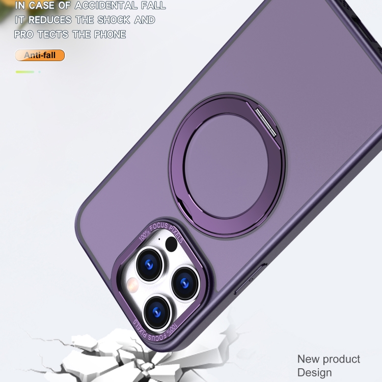 For iPhone 15 Pro Wing Series MagSafe Magnetic Ring Holder Phone Case(Dark Purple) For iPhone 15 Pro Wing Series MagSafe Magnetic Ring Holder Phone Case(Dark Purple)
