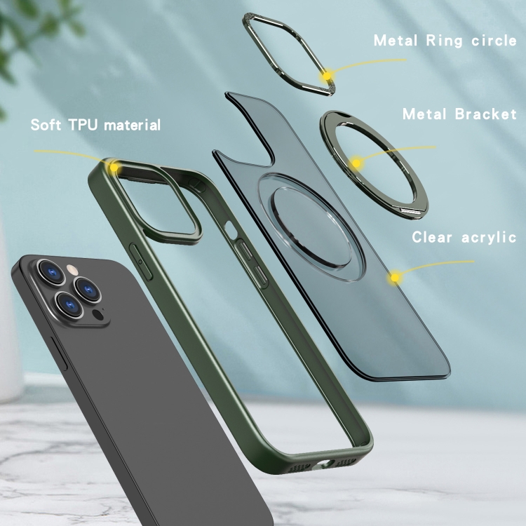 For iPhone 14 Pro Wing Series MagSafe Magnetic Ring Holder Phone Case(Green) For iPhone 14 Pro Wing Series MagSafe Magnetic Ring Holder Phone Case(Green)
