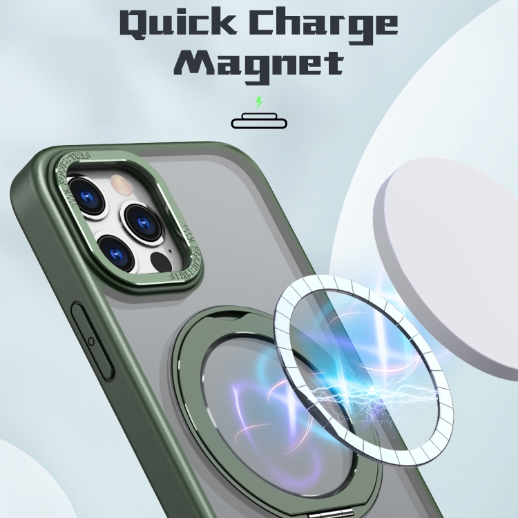 For iPhone 13 Pro Max Wing Series MagSafe Magnetic Ring Holder Phone Case(Green) For iPhone 13 Pro Max Wing Series MagSafe Magnetic Ring Holder Phone Case(Green)
