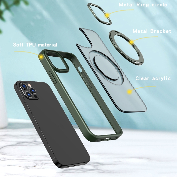 For iPhone 13 Pro Max Wing Series MagSafe Magnetic Ring Holder Phone Case(Green) For iPhone 13 Pro Max Wing Series MagSafe Magnetic Ring Holder Phone Case(Green)