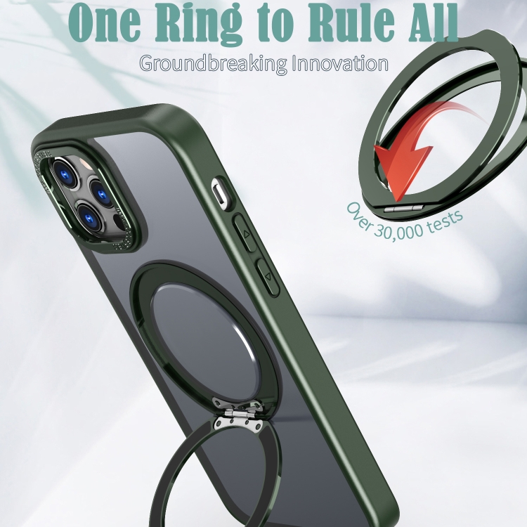 For iPhone 13 Pro Max Wing Series MagSafe Magnetic Ring Holder Phone Case(Green) For iPhone 13 Pro Max Wing Series MagSafe Magnetic Ring Holder Phone Case(Green)