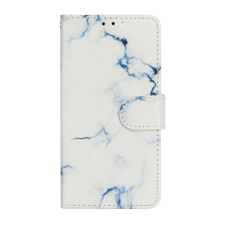 For iPhone 16 Colored Drawing Marble Pattern Leather Phone Case(White Marble) For iPhone 16 Colored Drawing Marble Pattern Leather Phone Case(White Marble)