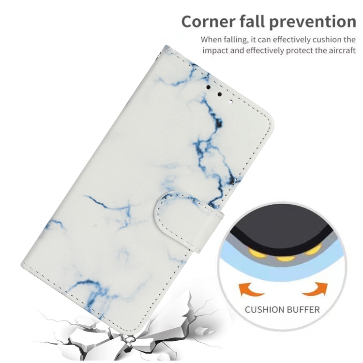 For iPhone 16 Colored Drawing Marble Pattern Leather Phone Case(White Marble) For iPhone 16 Colored Drawing Marble Pattern Leather Phone Case(White Marble)