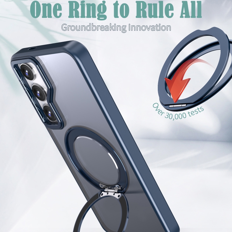 For Samsung Galaxy S24 5G Wing Series MagSafe Magnetic Ring Holder Phone Case(Blue) For Samsung Galaxy S24 5G Wing Series MagSafe Magnetic Ring Holder Phone Case(Blue)