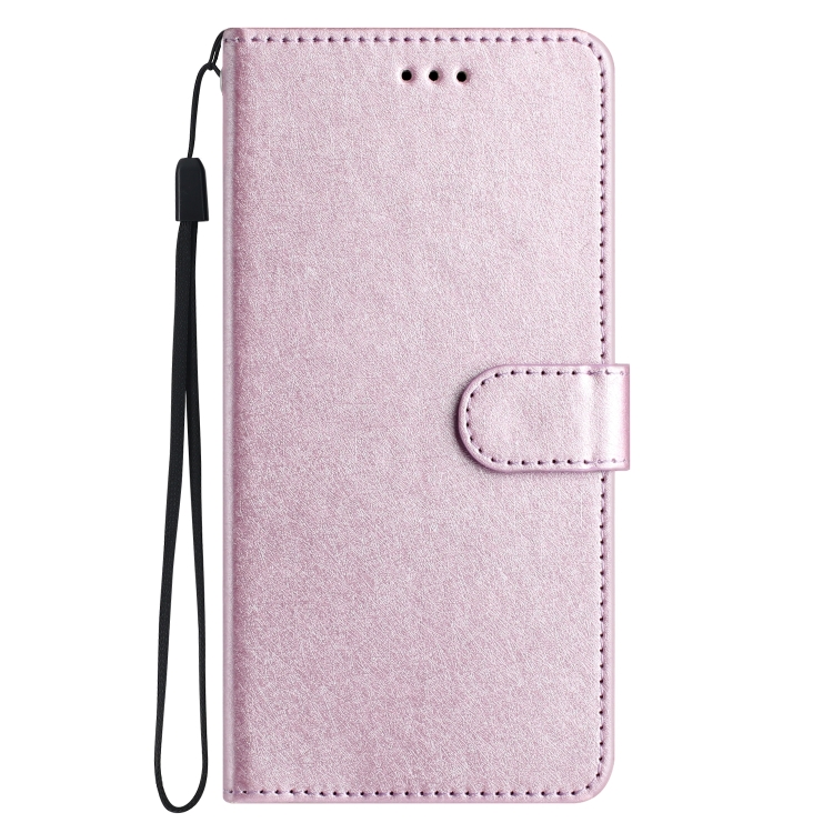 For iPhone 16 Plus Silk Texture Horizontal Flip Leather Phone Case(Rose Pink)