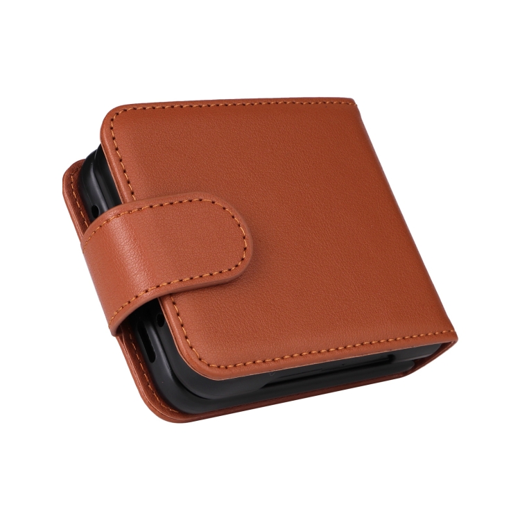 For Samsung Galaxy Z Flip4 5G Multifunctional Horizontal Flip Leather Phone Case with Three Card Slot(Brown) For Samsung Galaxy Z Flip4 5G Multifunctional Horizontal Flip Leather Phone Case with Three Card Slot(Brown)