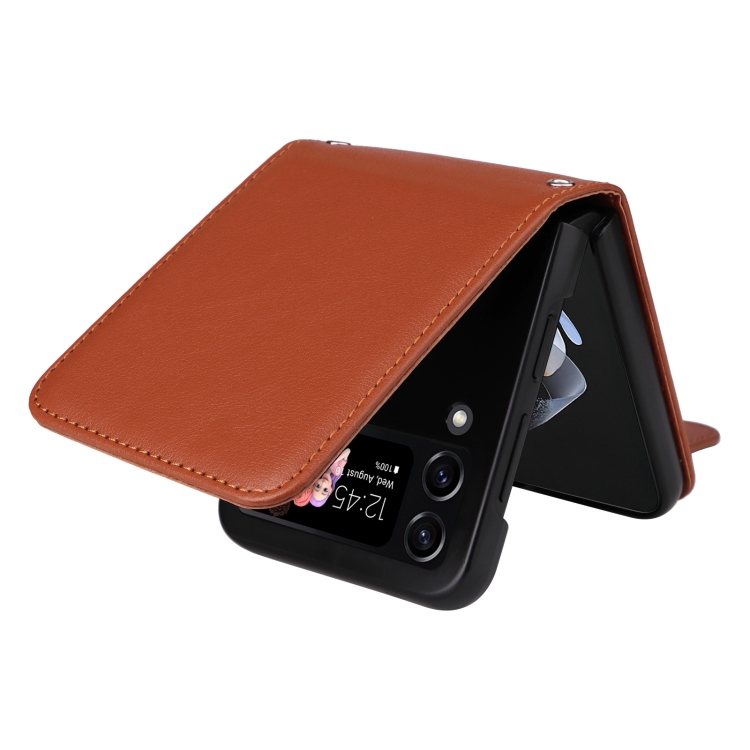 For Samsung Galaxy Z Flip4 5G Multifunctional Horizontal Flip Leather Phone Case with Three Card Slot(Brown) For Samsung Galaxy Z Flip4 5G Multifunctional Horizontal Flip Leather Phone Case with Three Card Slot(Brown)