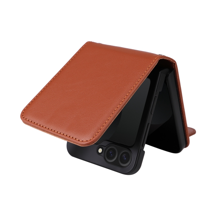 For Samsung Galaxy Z Flip6 5G Multifunctional Horizontal Flip Leather Phone Case with Three Card Slot(Brown) For Samsung Galaxy Z Flip6 5G Multifunctional Horizontal Flip Leather Phone Case with Three Card Slot(Brown)