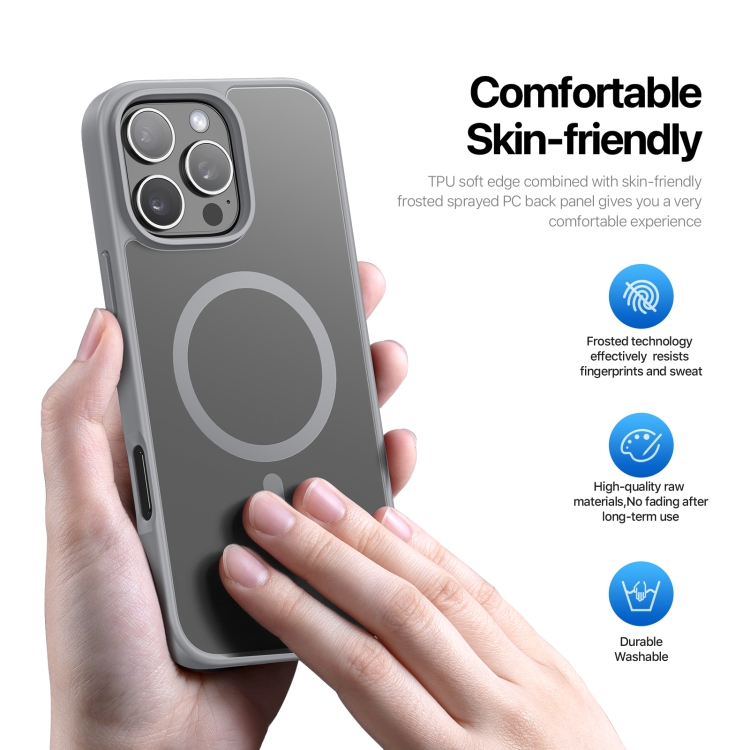 For iPhone 16 Pro DUX DUCIS Yind Series MagSafe TPU Hybrid PC Phone Case(Grey) For iPhone 16 Pro DUX DUCIS Yind Series MagSafe TPU Hybrid PC Phone Case(Grey)