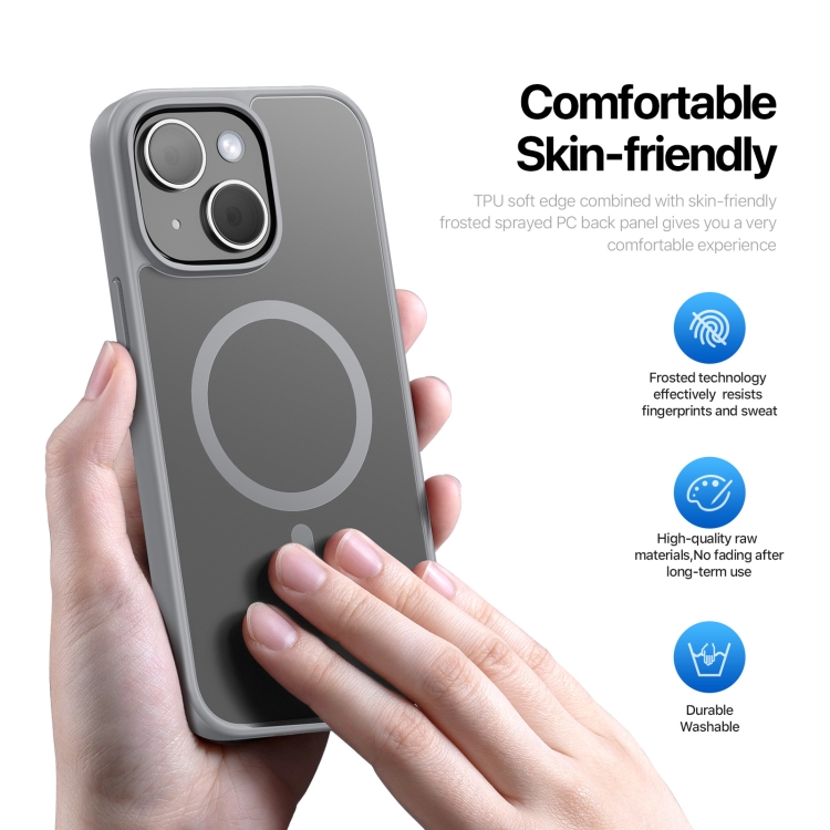 For iPhone 15 DUX DUCIS Yind Series MagSafe TPU Hybrid PC Phone Case(Grey) For iPhone 15 DUX DUCIS Yind Series MagSafe TPU Hybrid PC Phone Case(Grey)