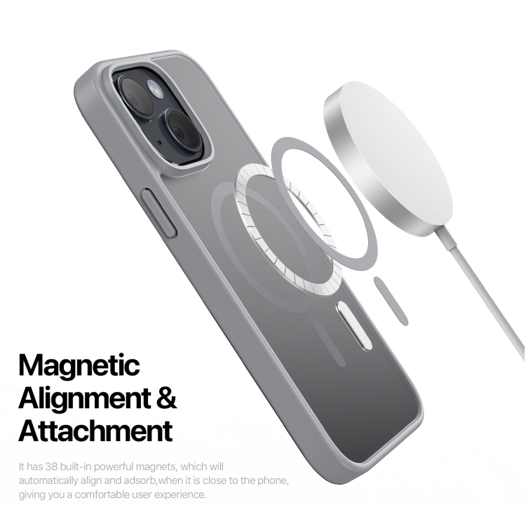 For iPhone 15 DUX DUCIS Yind Series MagSafe TPU Hybrid PC Phone Case(Grey) For iPhone 15 DUX DUCIS Yind Series MagSafe TPU Hybrid PC Phone Case(Grey)