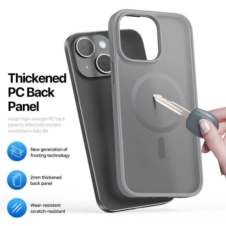 For iPhone 15 DUX DUCIS Yind Series MagSafe TPU Hybrid PC Phone Case(Grey) For iPhone 15 DUX DUCIS Yind Series MagSafe TPU Hybrid PC Phone Case(Grey)