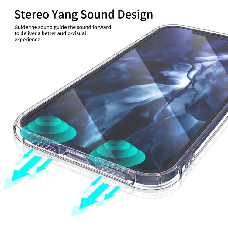 For iPhone 12 Pro Max Sound Coversion Shockproof TPU Protective Case(Transparent) For iPhone 12 Pro Max Sound Coversion Shockproof TPU Protective Case(Transparent)