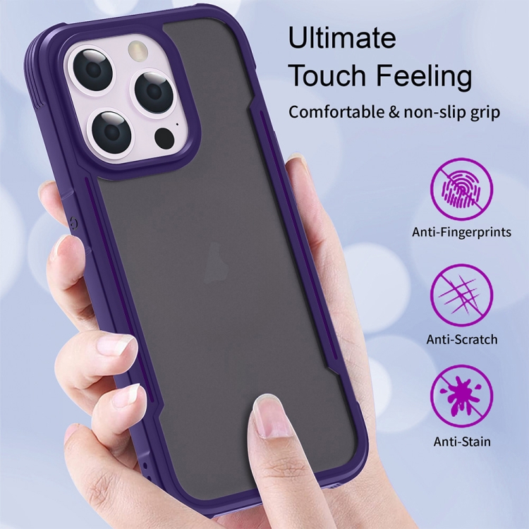 For iPhone 16 Plus Skin Feel Frosted PC Hybrid TPU Phone Case(Purple) For iPhone 16 Plus Skin Feel Frosted PC Hybrid TPU Phone Case(Purple)