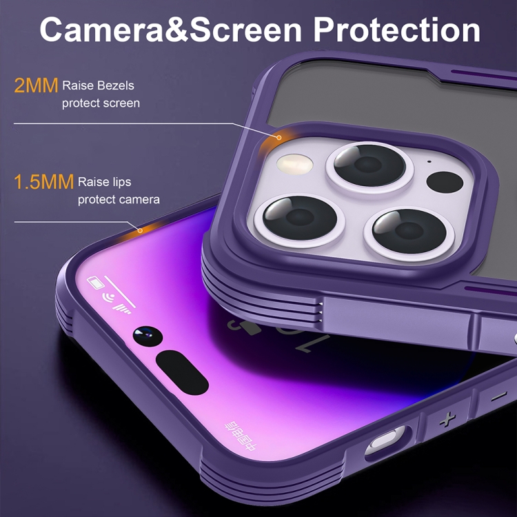 For iPhone 16 Plus Skin Feel Frosted PC Hybrid TPU Phone Case(Purple) For iPhone 16 Plus Skin Feel Frosted PC Hybrid TPU Phone Case(Purple)
