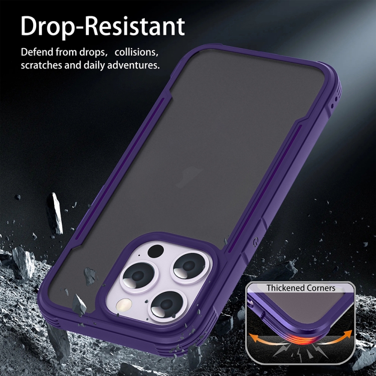 For iPhone 16 Plus Skin Feel Frosted PC Hybrid TPU Phone Case(Purple) For iPhone 16 Plus Skin Feel Frosted PC Hybrid TPU Phone Case(Purple)