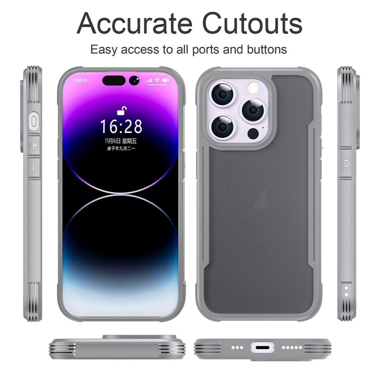 For iPhone 16 Pro Skin Feel Frosted PC Hybrid TPU Phone Case(Grey) For iPhone 16 Pro Skin Feel Frosted PC Hybrid TPU Phone Case(Grey)