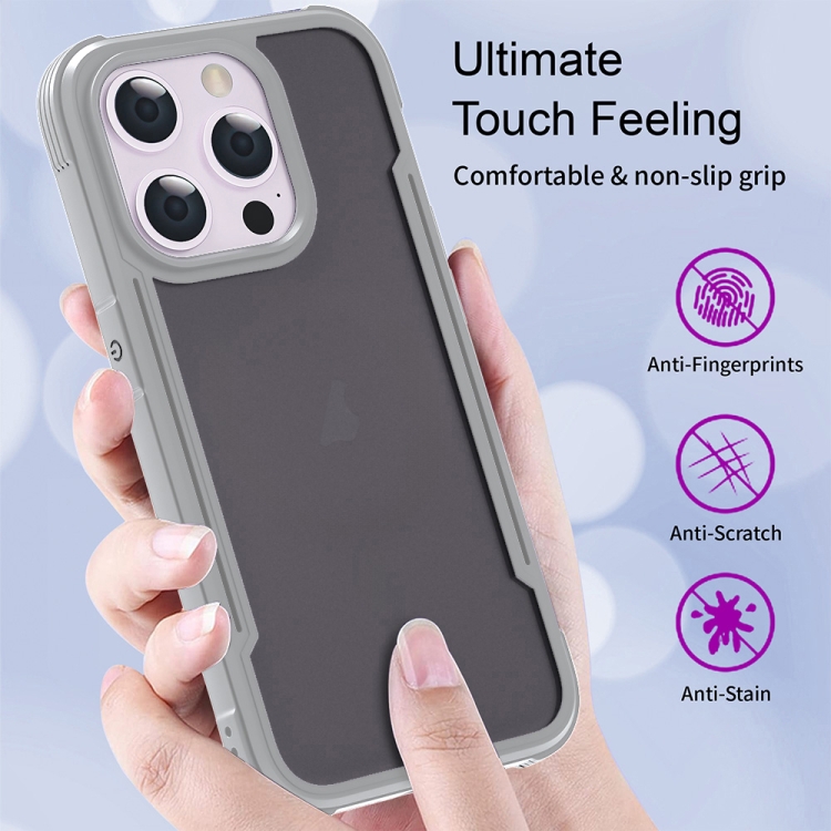 For iPhone 16 Pro Skin Feel Frosted PC Hybrid TPU Phone Case(Grey) For iPhone 16 Pro Skin Feel Frosted PC Hybrid TPU Phone Case(Grey)