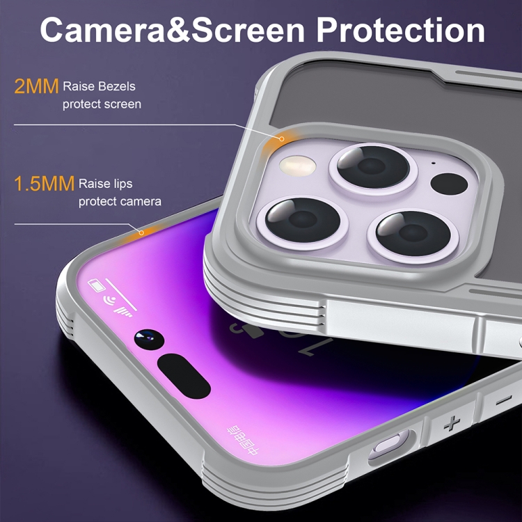 For iPhone 16 Pro Skin Feel Frosted PC Hybrid TPU Phone Case(Grey) For iPhone 16 Pro Skin Feel Frosted PC Hybrid TPU Phone Case(Grey)