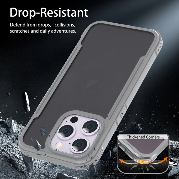 For iPhone 16 Pro Skin Feel Frosted PC Hybrid TPU Phone Case(Grey) For iPhone 16 Pro Skin Feel Frosted PC Hybrid TPU Phone Case(Grey)