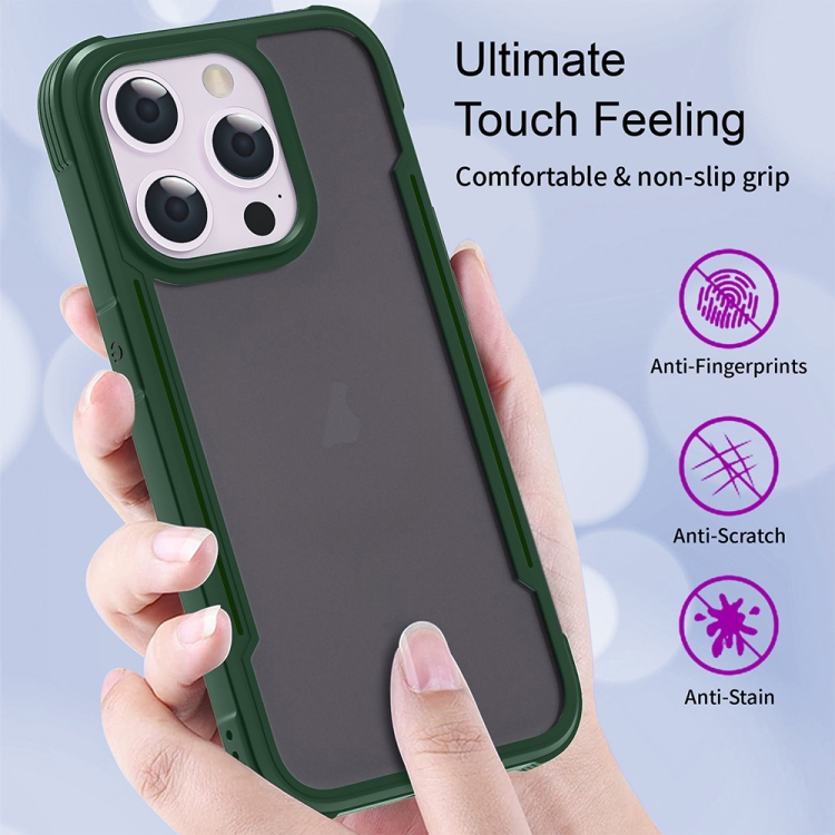 For iPhone 15 Skin Feel Frosted PC Hybrid TPU Phone Case(Green) For iPhone 15 Skin Feel Frosted PC Hybrid TPU Phone Case(Green)