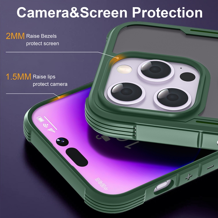 For iPhone 15 Skin Feel Frosted PC Hybrid TPU Phone Case(Green) For iPhone 15 Skin Feel Frosted PC Hybrid TPU Phone Case(Green)