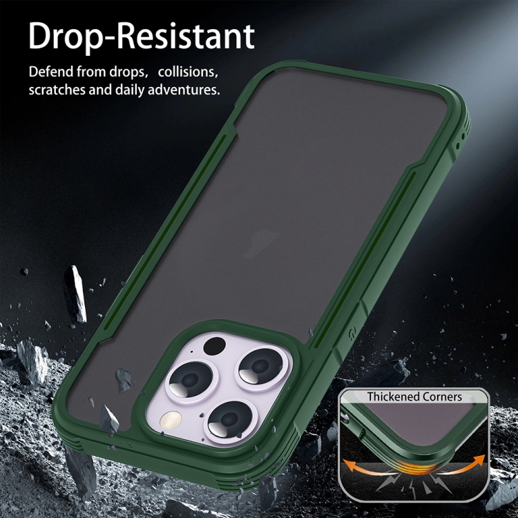 For iPhone 15 Skin Feel Frosted PC Hybrid TPU Phone Case(Green) For iPhone 15 Skin Feel Frosted PC Hybrid TPU Phone Case(Green)