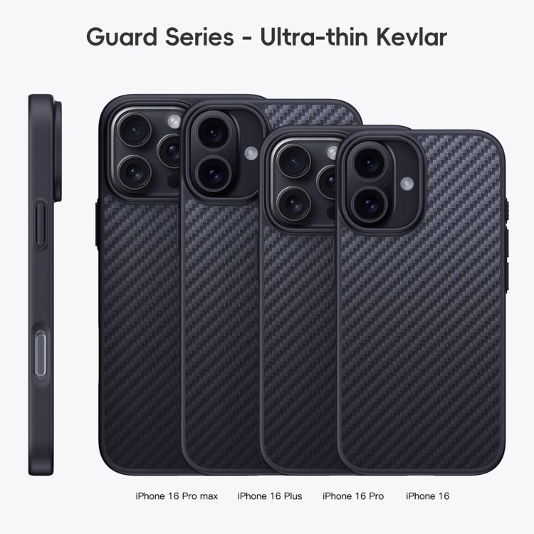 For iPhone 16 Pro Max Carbon Fiber Kevlar MagSafe Magnetic Phone Case(Black) For iPhone 16 Pro Max Carbon Fiber Kevlar MagSafe Magnetic Phone Case(Black)